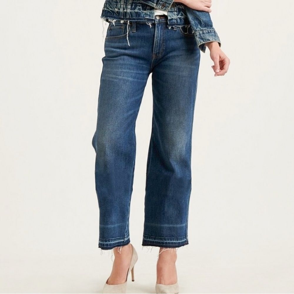 Lucky Brand Mid Rise Crop Wide Leg Jeans NWOT Plus Size 20 - Picture 2 of 12